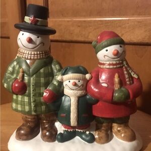 Yankee Candle Vintage  Snowman Family Figurine